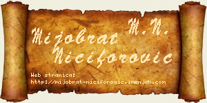 Mijobrat Nićiforović vizit kartica